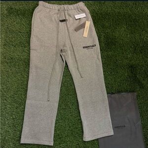 Essentials Light Gray Drawstring Sweatpants